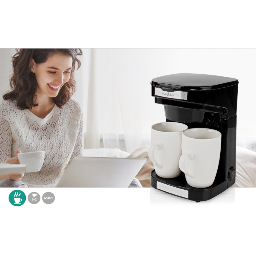 Kafijas automāts divām tasītēm 450W/230V 0,25 l