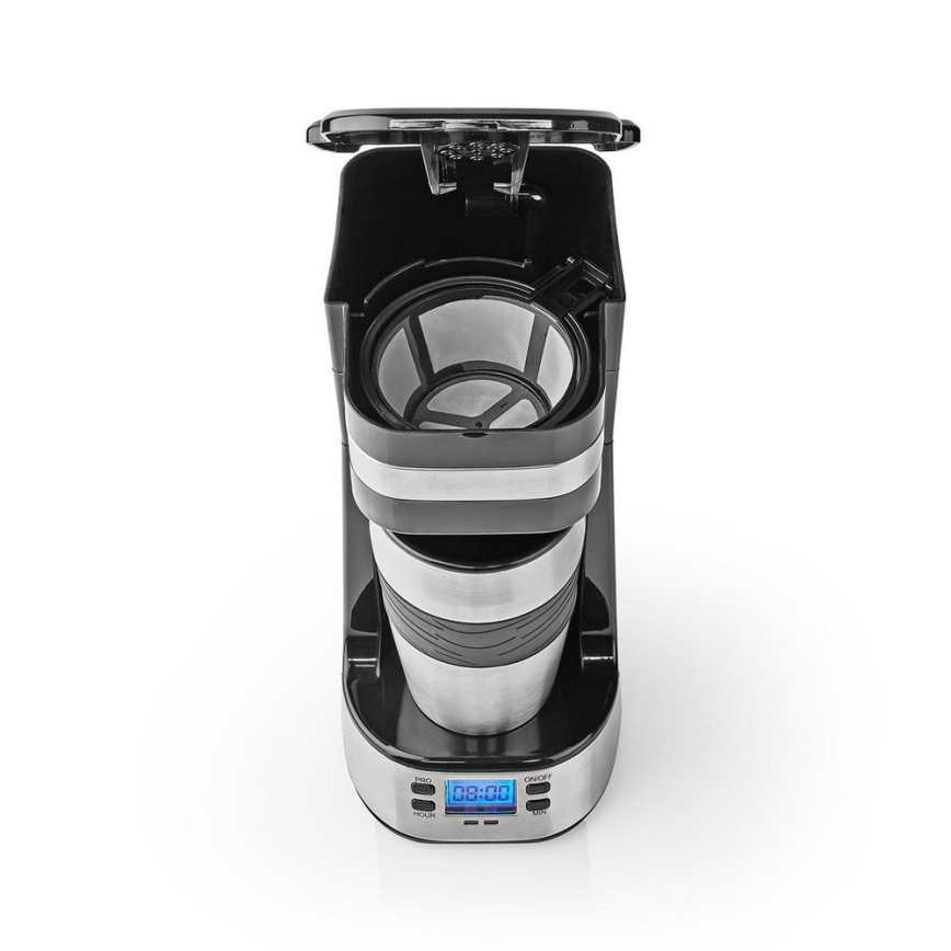 Kafijas automāts vienai krūzei 0,4 l ar taimeri un ceļojuma krūzi