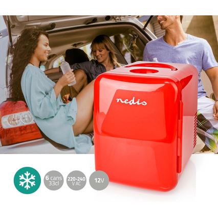Pārnēsājams mini ledusskapis 50W/230V sarkans