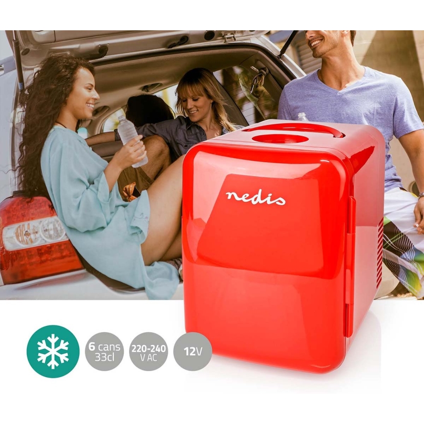 Pārnēsājams mini ledusskapis 50W/230V sarkans