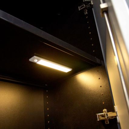 LED Uzlādējams magnētisks skapīša apgaismojums ar kustību sensoru LED/1W/1100 mAh 3000K