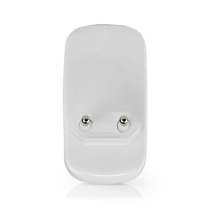 LED Orientējoša kontaktligzdas lampa ar kustības un krēslas sensoru LED/0,55W/230V balta