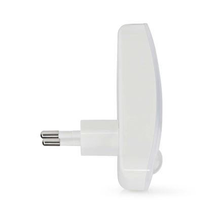 LED Orientējoša kontaktligzdas lampa ar kustības un krēslas sensoru LED/0,55W/230V balta