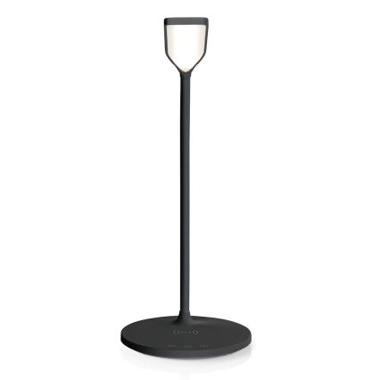 LED Aptumšojama skārienvadāma pielāgojama galda lampa ar 15W bezvadu uzlāde Qi LED/5,5W/230V 2700-6500K melna
