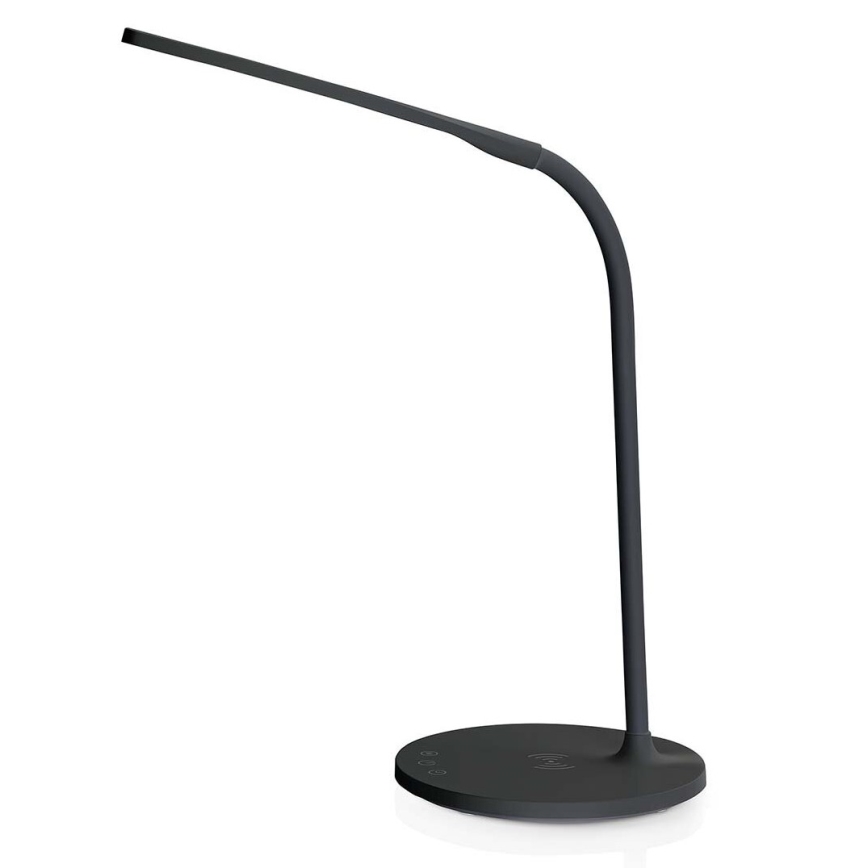 LED Aptumšojama skārienvadāma pielāgojama galda lampa ar 15W bezvadu uzlāde Qi LED/5,5W/230V 2700-6500K melna