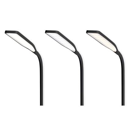 LED Aptumšojama skārienvadāma pielāgojama galda lampa ar 15W bezvadu uzlāde Qi LED/5,5W/230V 2700-6500K melna