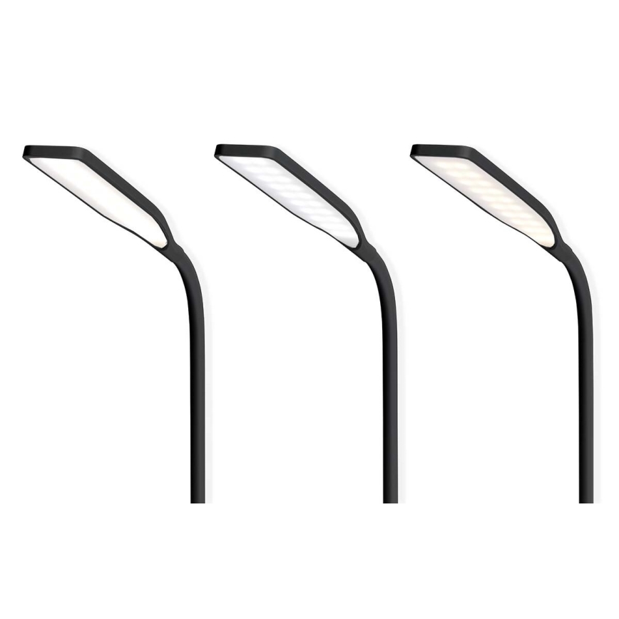 LED Aptumšojama skārienvadāma pielāgojama galda lampa ar 15W bezvadu uzlāde Qi LED/5,5W/230V 2700-6500K melna