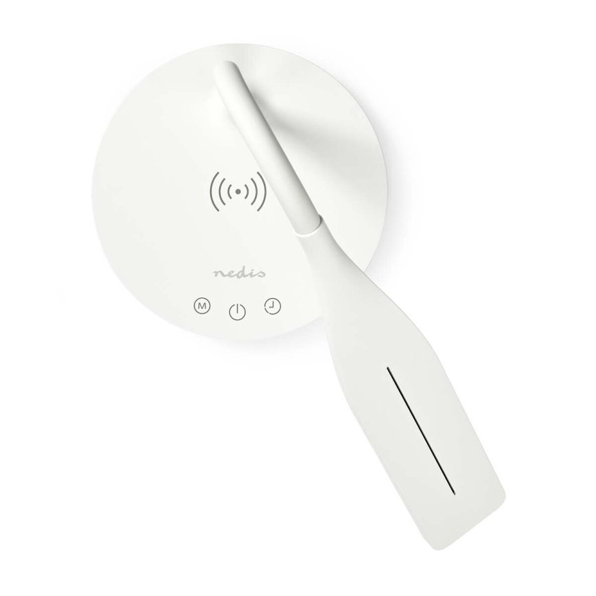 LED Aptumšojama skārienvadāma pielāgojama galda lampa ar 15W bezvadu uzlāde Qi LED/5,5W/230V 2700-6500K balta