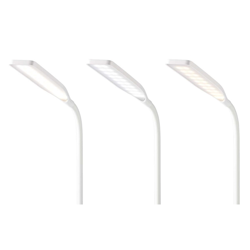 LED Aptumšojama skārienvadāma pielāgojama galda lampa ar 15W bezvadu uzlāde Qi LED/5,5W/230V 2700-6500K balta