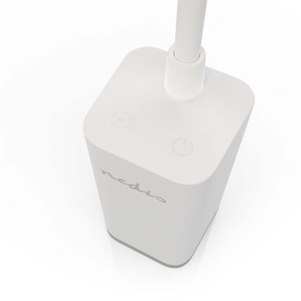 LED aptumšojama uzlādējama skārienjūtīga lokana galda lampa ar skavu LED/5W/1200 mAh balta