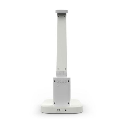 Regulējama uzlādējamā skārienjūtīgā LED galda lampa ar displeju LED/7,5W/1200 mAh 3000/4000/5700K CRI 90 balta