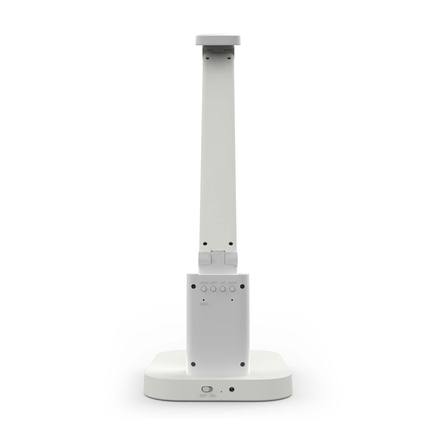 Regulējama uzlādējamā skārienjūtīgā LED galda lampa ar displeju LED/7,5W/1200 mAh 3000/4000/5700K CRI 90 balta