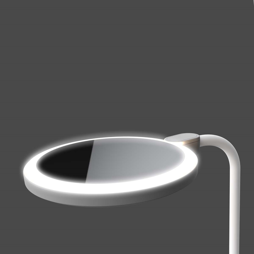 LED regulējamā uzlādējamā skārienjūtīgā lampa ar spoguli LED/6W/1200 mAh 3000/4000/5700K CRI 90 balta