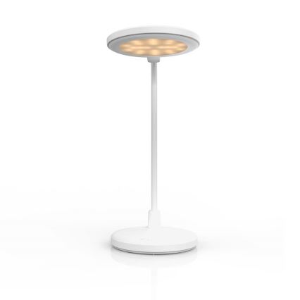 LED regulējamā uzlādējamā skārienjūtīgā lampa ar spoguli LED/6W/1200 mAh 3000/4000/5700K CRI 90 balta