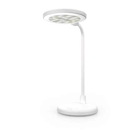 LED regulējamā uzlādējamā skārienjūtīgā lampa ar spoguli LED/6W/1200 mAh 3000/4000/5700K CRI 90 balta