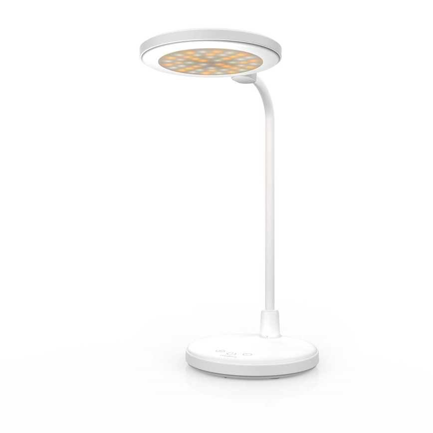 LED regulējamā uzlādējamā skārienjūtīgā lampa ar spoguli LED/6W/1200 mAh 3000/4000/5700K CRI 90 balta