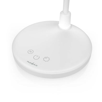 LED regulējamā uzlādējamā skārienjūtīgā lampa ar spoguli LED/6W/1200 mAh 3000/4000/5700K CRI 90 balta