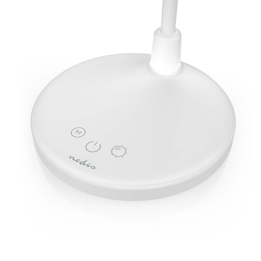 LED regulējamā uzlādējamā skārienjūtīgā lampa ar spoguli LED/6W/1200 mAh 3000/4000/5700K CRI 90 balta
