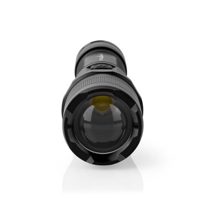 Regulējams LED uzlādējams alumīnija lukturis LED/10W/5V 2200 mAh IPX4 melns