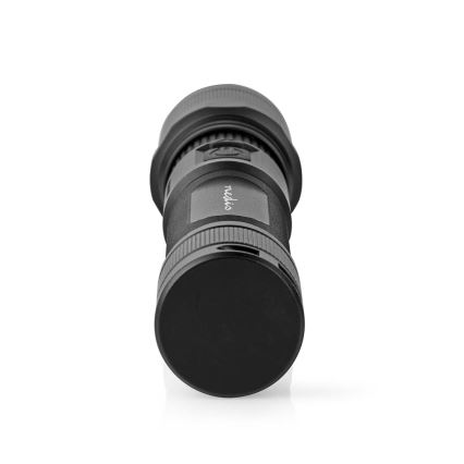 Regulējams LED uzlādējams alumīnija lukturis LED/10W/5V 2200 mAh IPX4 melns