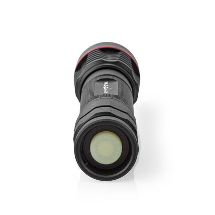 LED regulējams uzlādējams alumīnija lukturis LED/10W/5V 2200 mAh IPX7 melns