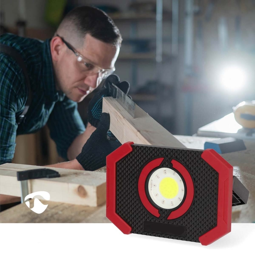 LED Aptumšojams uzlādējams prožektors ar ārējo akumulatoru LED/10W/3000 mAh IPX2