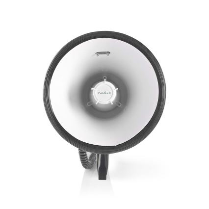 Megafons ar ārējo mikrofonu USB 25W/8xC balta/melna