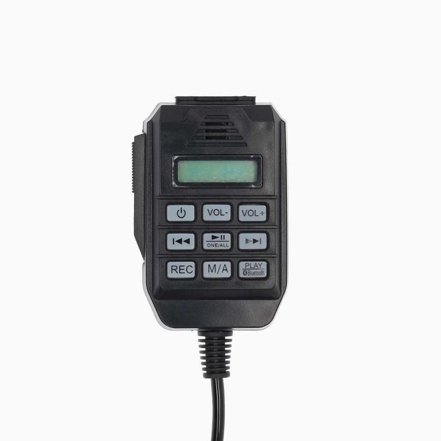 Megafons ar ārējo mikrofonu USB 25W/8xC balta/melna
