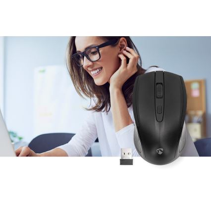 Bezvadu pele 800/1200/1600 DPI 2xAAA melna