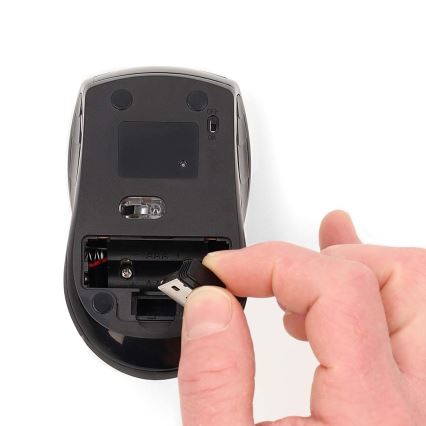 Bezvadu pele 800/1200/1600 DPI 2xAAA melna