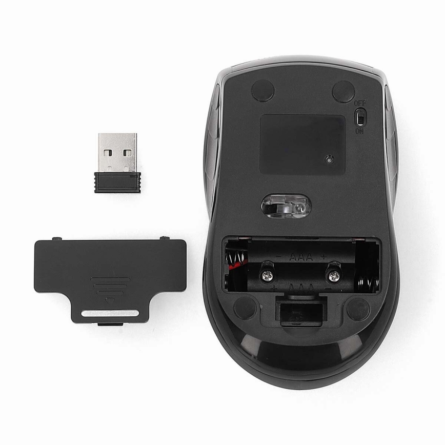 Bezvadu pele 800/1200/1600 DPI 2xAAA melna