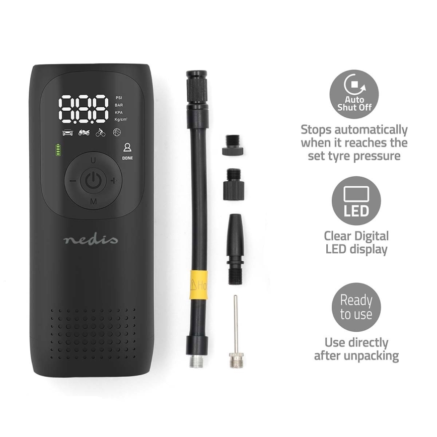 Digitālais kabatas kompresors 4000 mAh 5V