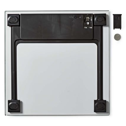 Digitālās personīgās svari 1xCR2032 balti