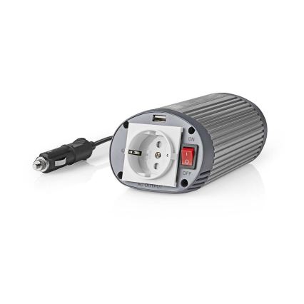 Sprieguma pārveidotājs 150W/24/230V + USB