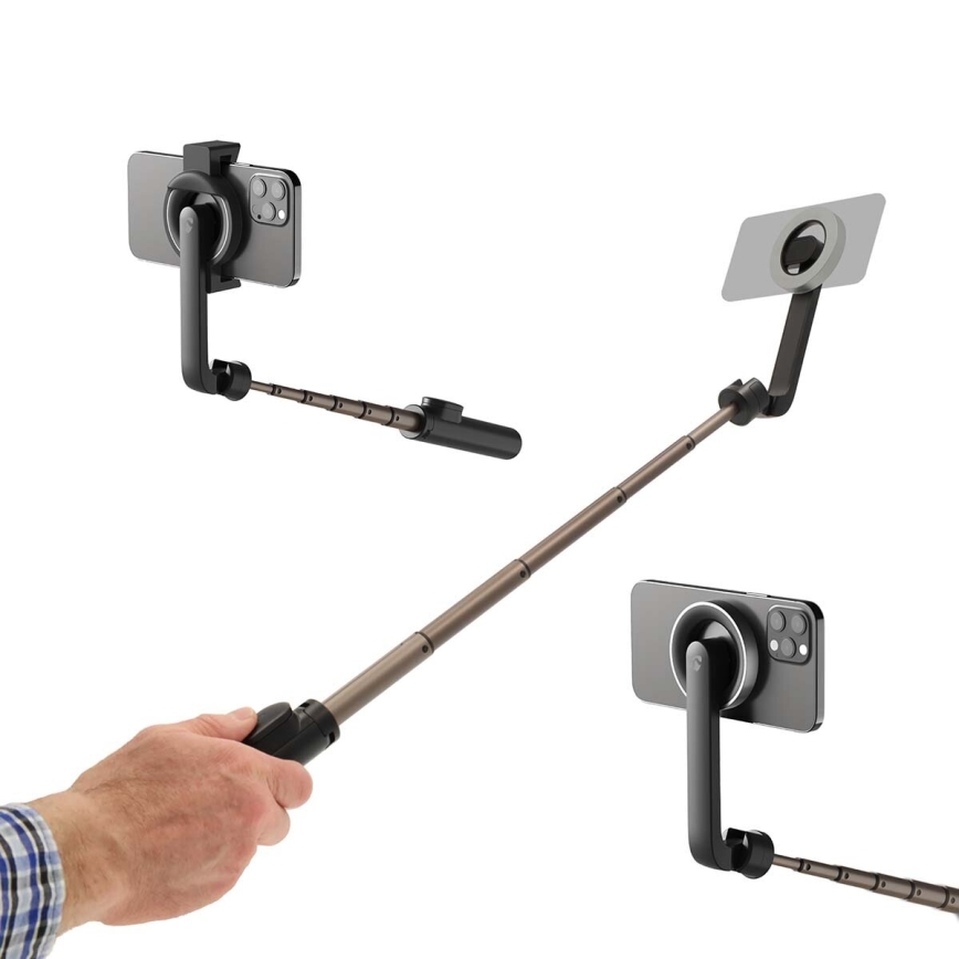Magnētiska salokāmā selfiju nūja 2in1 ar statīvu + tālvadības pults