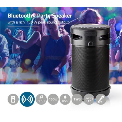 LED Uzlādējama skaļrunis 210W/4400 mAh IPX5
