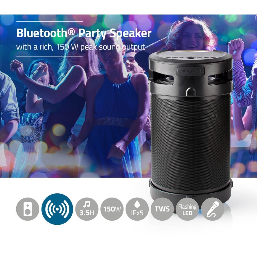 LED Uzlādējams skaļrunis 210W/4400 mAh IPX5