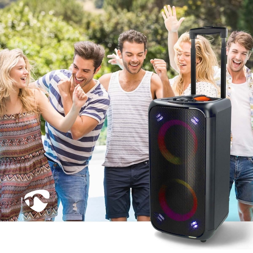 LED RGB Uzlādējams skaļrunis 240W/4000 mAh + tālvadības pults