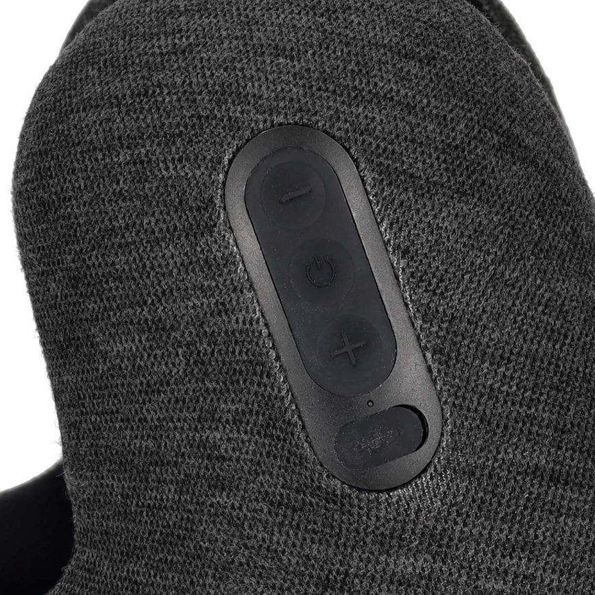 Ceļojumu spilvens ar iebūvētām bezvadu austiņām 400 mAh pelēka