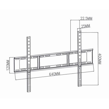 TV sienas statīvs 37-70” maks. 35 kg