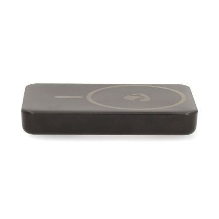 Lādētājakumulators 2in1 magnētisks ar bezvadu uzlādi MagSafe 5000 mAh melns