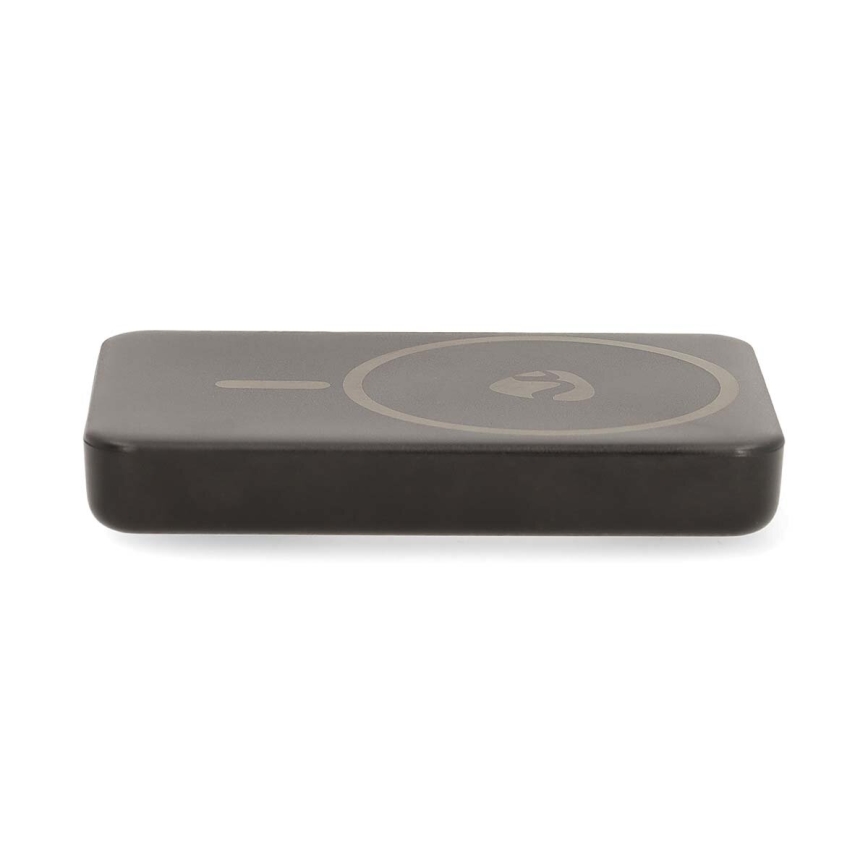 Lādētājakumulators 2in1 magnētisks ar bezvadu uzlādi MagSafe 5000 mAh melns