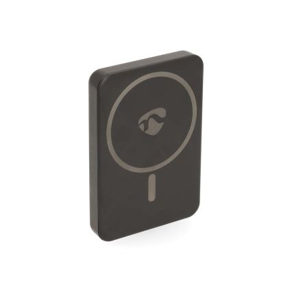 Lādētājakumulators 2in1 magnētisks ar bezvadu uzlādi MagSafe 5000 mAh melns