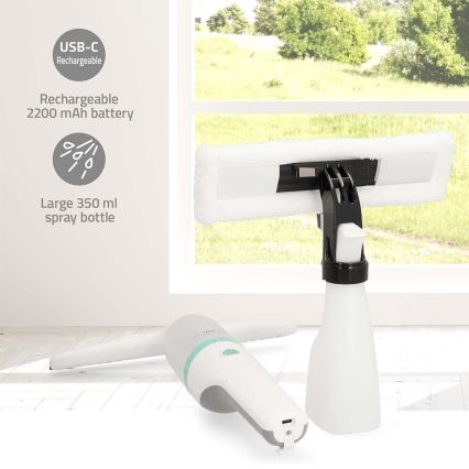 Uzlādējams logu putekļu sūcējs 12W/2200 mAh