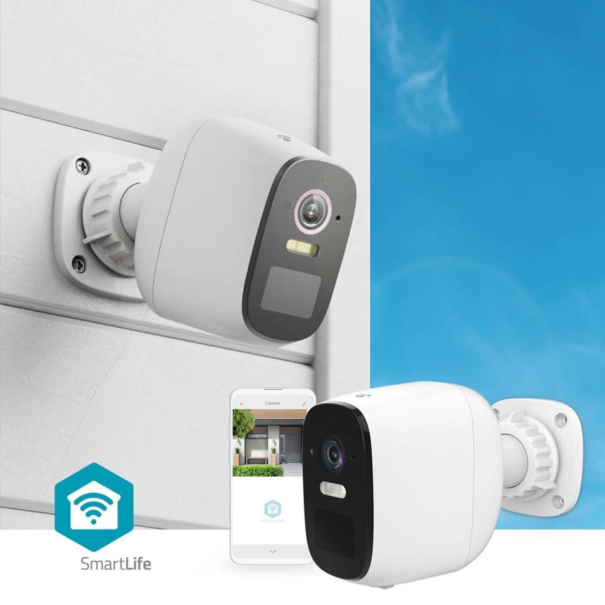 Viedā āra uzlādējams kamera ar sensoru SmartLife 4MP Quad HD 1440p 5V/5200mAh Wi-Fi Tuya IP66