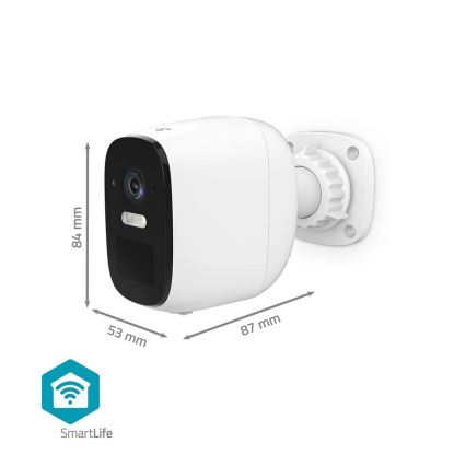 Viedā āra uzlādējams kamera ar sensoru SmartLife 4MP Quad HD 1440p 5V/5200mAh Wi-Fi Tuya IP66