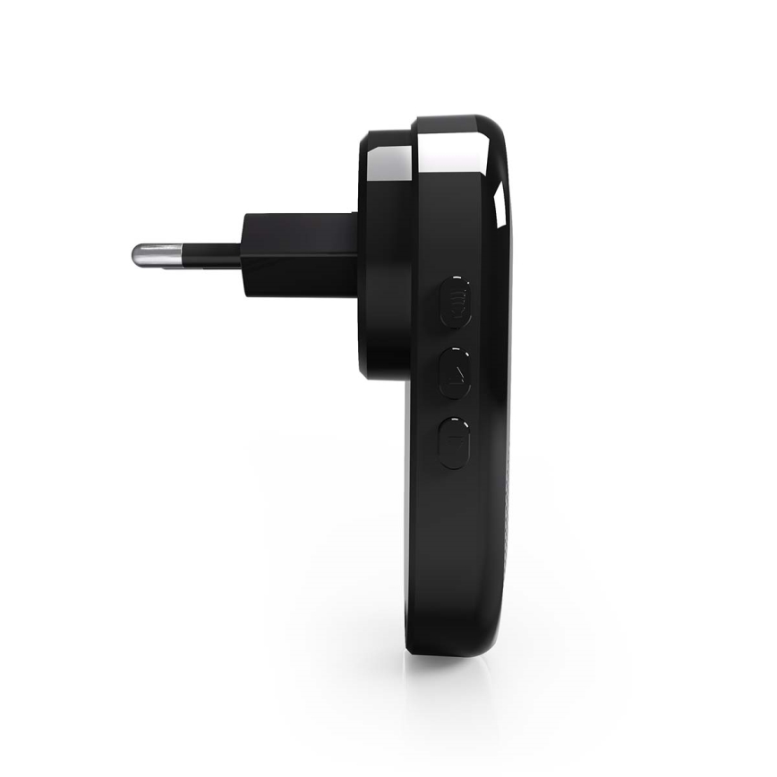 Gongs SmartLife Wi‑Fi durvju zvana, melns