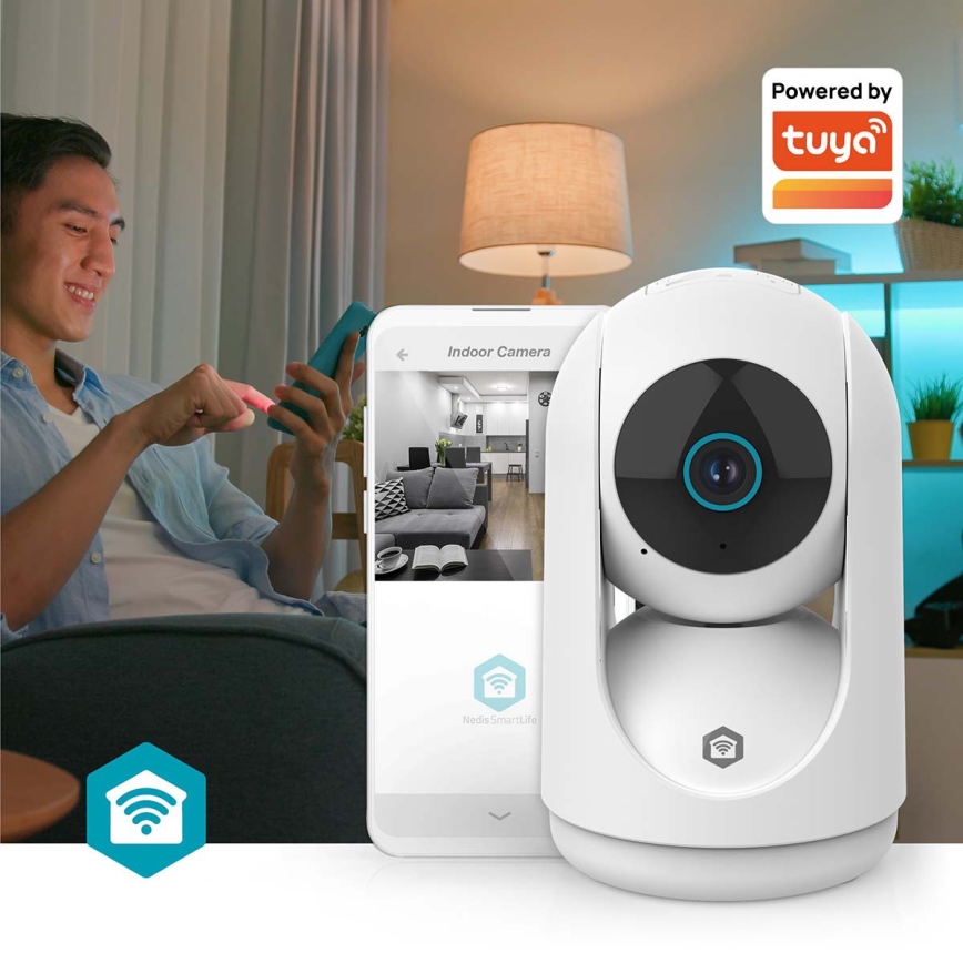 Smartlife viedā kamera 5V 3 MP Full HD 1296p Wi-Fi Tuya