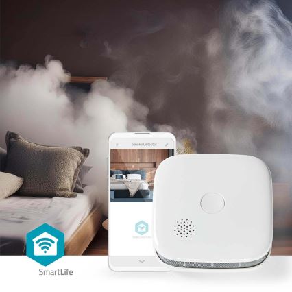 Dūmu detektors SmartLife 3V/1xCR123A Wi-Fi Tuya