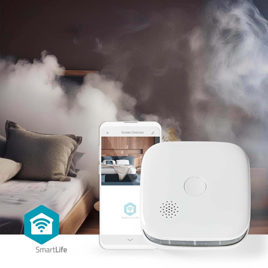 Dūmu detektors SmartLife 3V/1xCR123A Wi-Fi Tuya